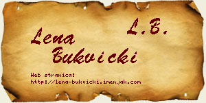 Lena Bukvički vizit kartica